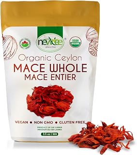 Newtree Organic Ceylon Whole Mace (3.5Oz) 100g - Enhance Your Recipes with Organic Whole Mace Spice for Cooking, Baking, and Seasoning - USDA Certified Organic Product of Sri Lanka