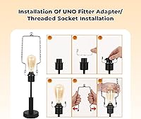 Vista 5 de Juego de soporte de arpa de pantalla de lámpara de 8 9 10 11 12 pulgadas, kit de arpa de lámpara ajustable ALUCSET, se adapta tanto a la varilla