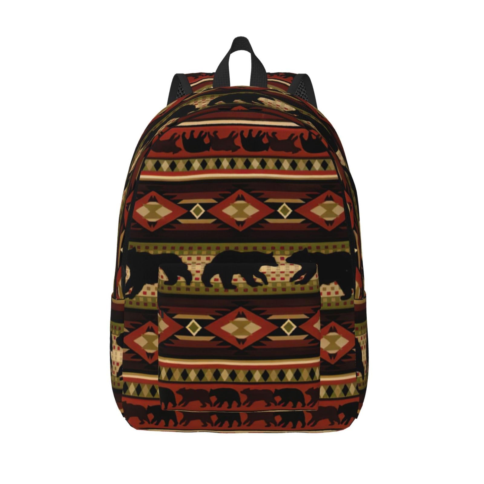 Sac à dos universitaire avec compartiment ordinateur et motif ours - 8
