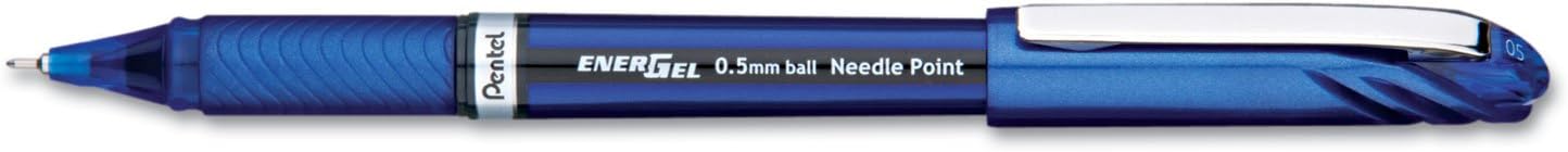 Pentel BLN25C EnerGel NV Liquid Gel Pen.5mm, Blue Barrel, Blue Ink, Dozen