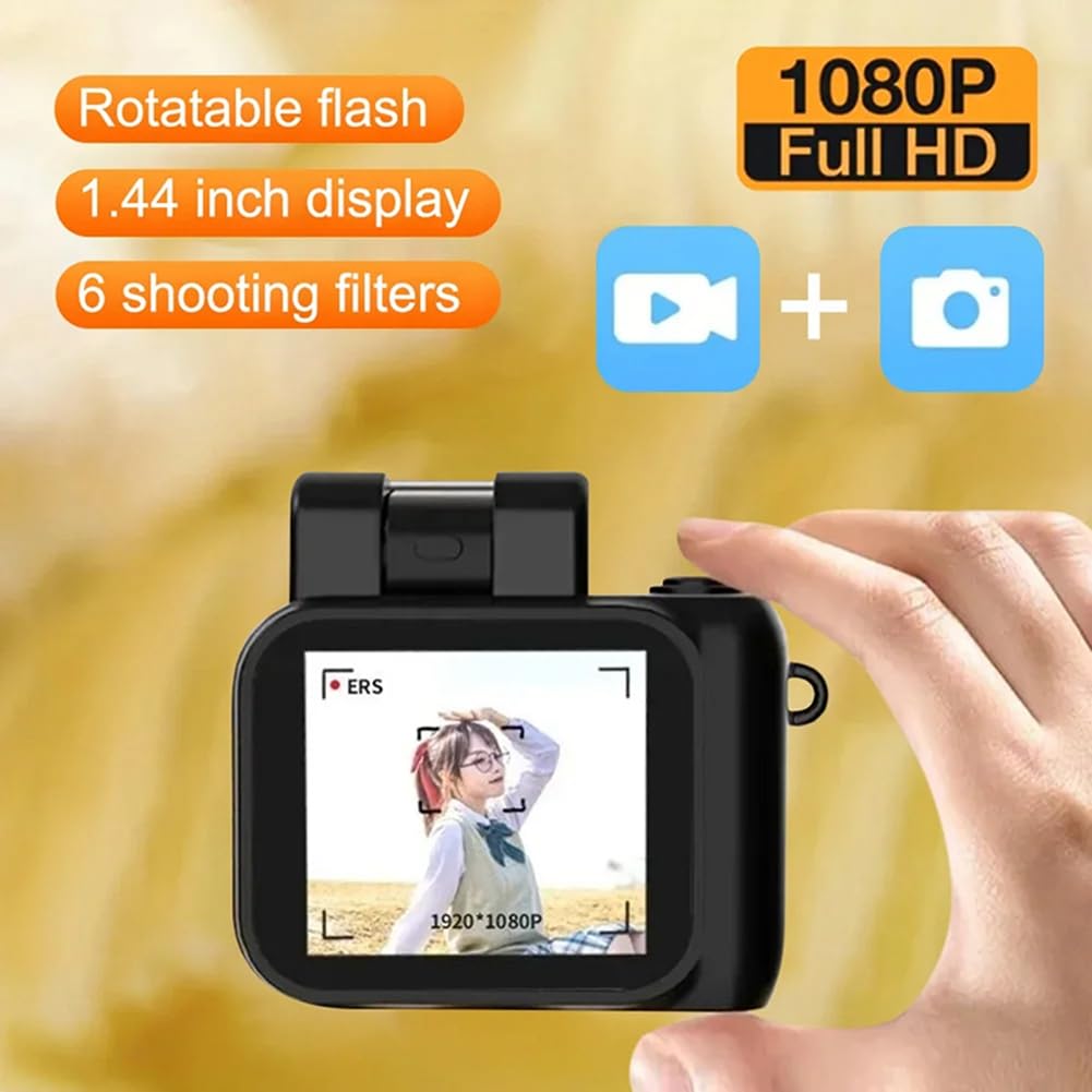 Appareil Photo de Style Mini SLR Cmos 128 Go avec Flash et Dock de Chargement, Enregistreur Vidéo Portable DV 1080P avec Écran LCD A