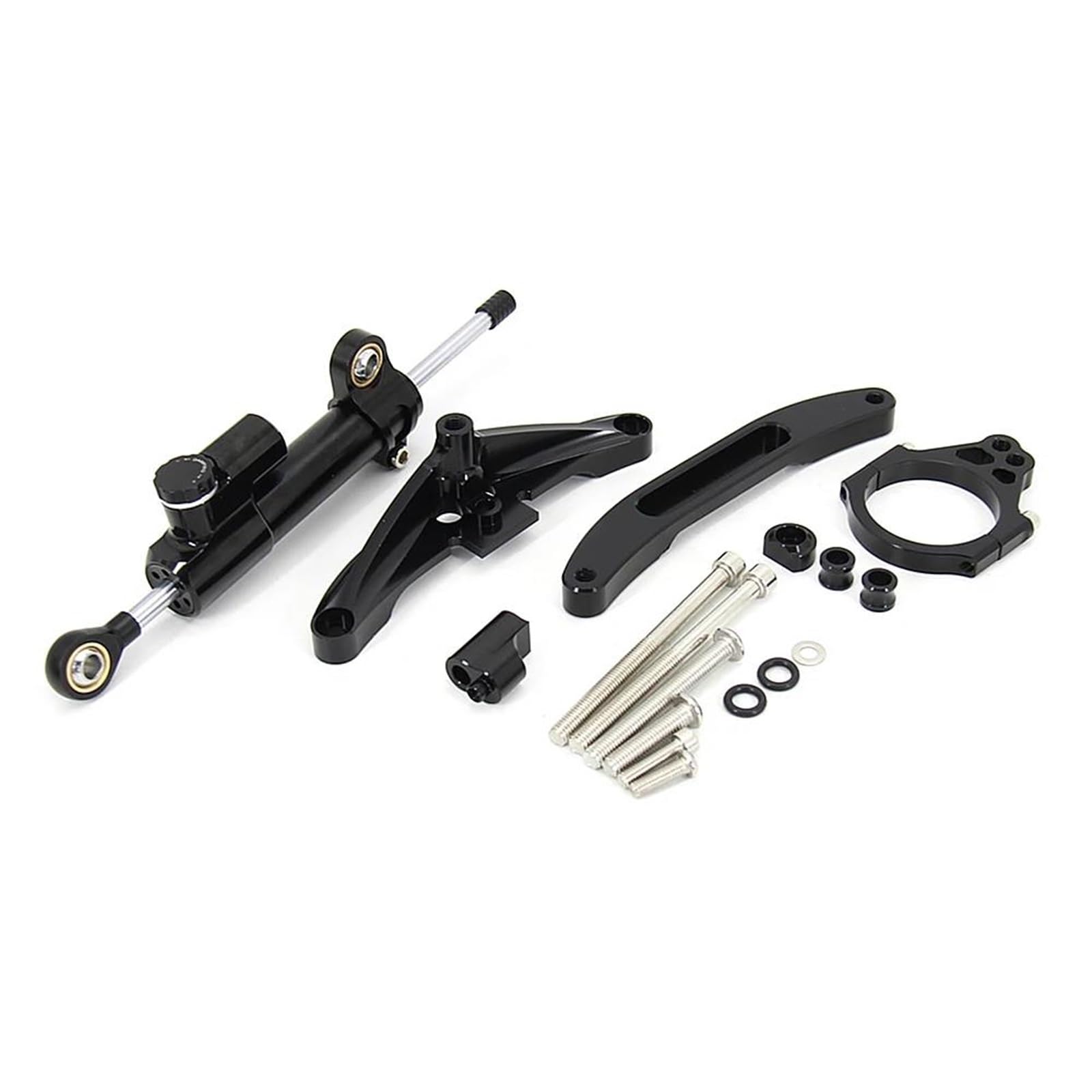 Motorrad-Lenkungsdämpfer-Stabilisator Für Yamaha Für FAZER FZ1 FZ 1 2006-2015 Dämpfer Mit Montagehalterungs-Stützsatz Lenkungsdämpfer Montagehalterung(Schwarz 1)