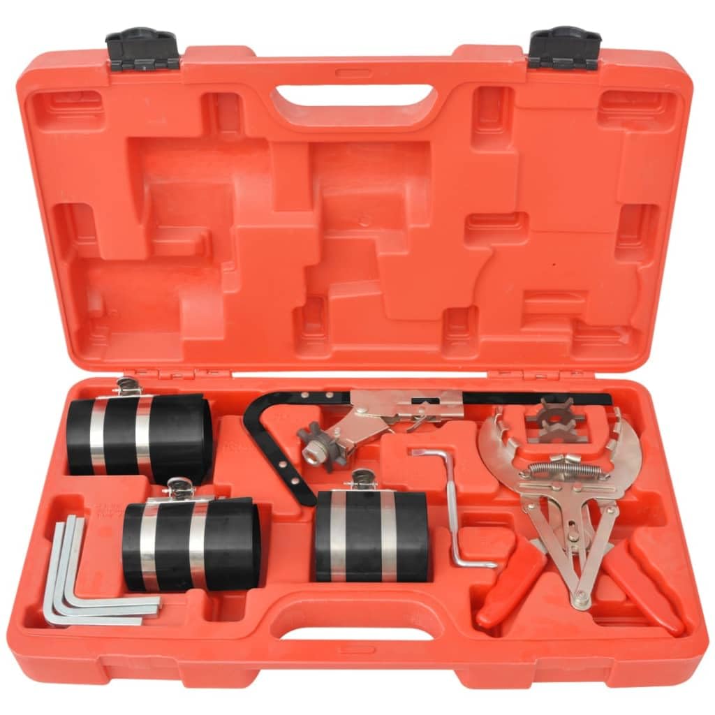 vidaXL Set Attrezzi di Manutenzione Fascia Pistone 11 pz Utensili Officina