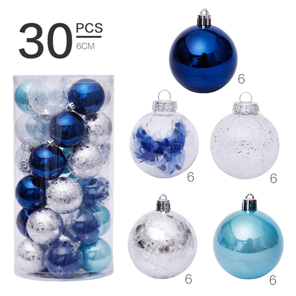Weihnachtskugeln Gadget Set Christbaumschmuck Kugel Familie Festival Hochzeit Treffen Dekorationen bruchsicher (30 Stück) 6 cm, 2