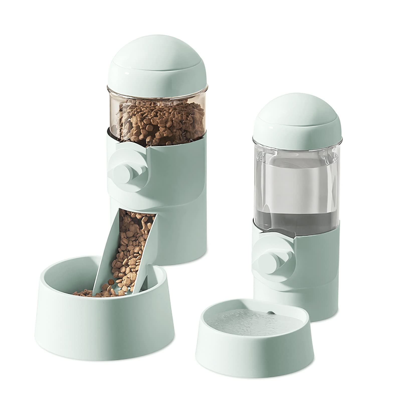 ALLSOPETS Conjunto de Comedero y Bebedero Automático para Pequeñas Mascotas - Ideal para Conejos Cobayas Hurones - Gran Capacidad Fácil de Limpiar y Colgar en la Jaula o Corral Azul