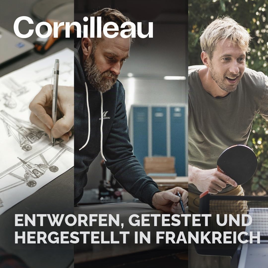 Cornilleau 300x - Outdoor Tischtennisplatte - Klappbar - Einfach zu bedienen - 5 mm Melaminharzplatte - TÜV geprüft-Tischtennistisch für draußen - Turniermaße - Grau oder Blau