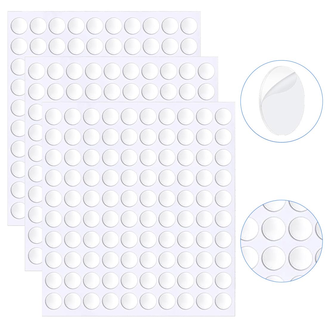SHENLIU 1000 Stück Doppelseitige Klebepunkte 10mm – Transparente Foto Klebepads Rückstandsfrei Für DIY Und Deko