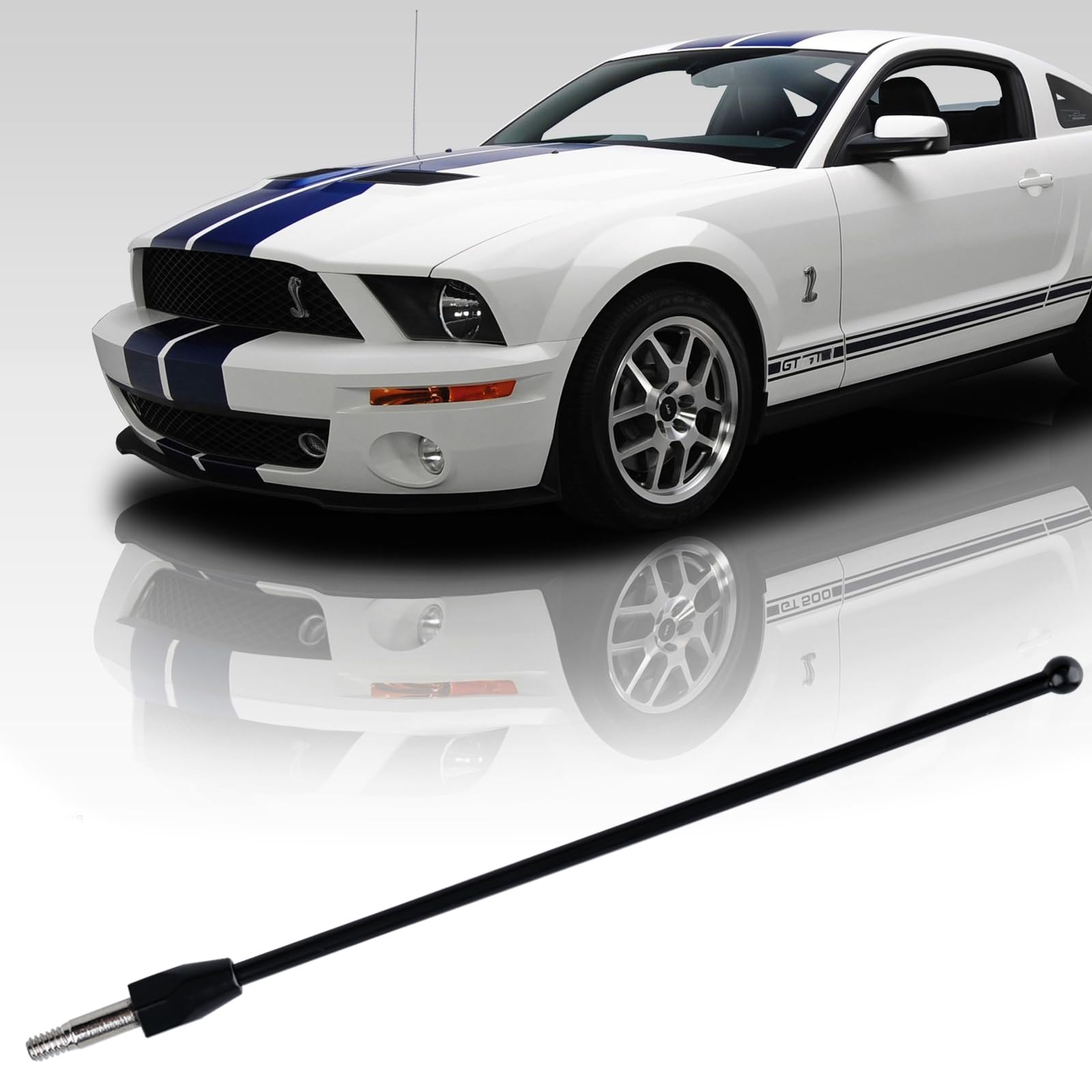 Covnikyer 8 Inch Short Antenna Mast Compatible with Ford Mustang GT V6 1979-2009 Replacement Car Antenna