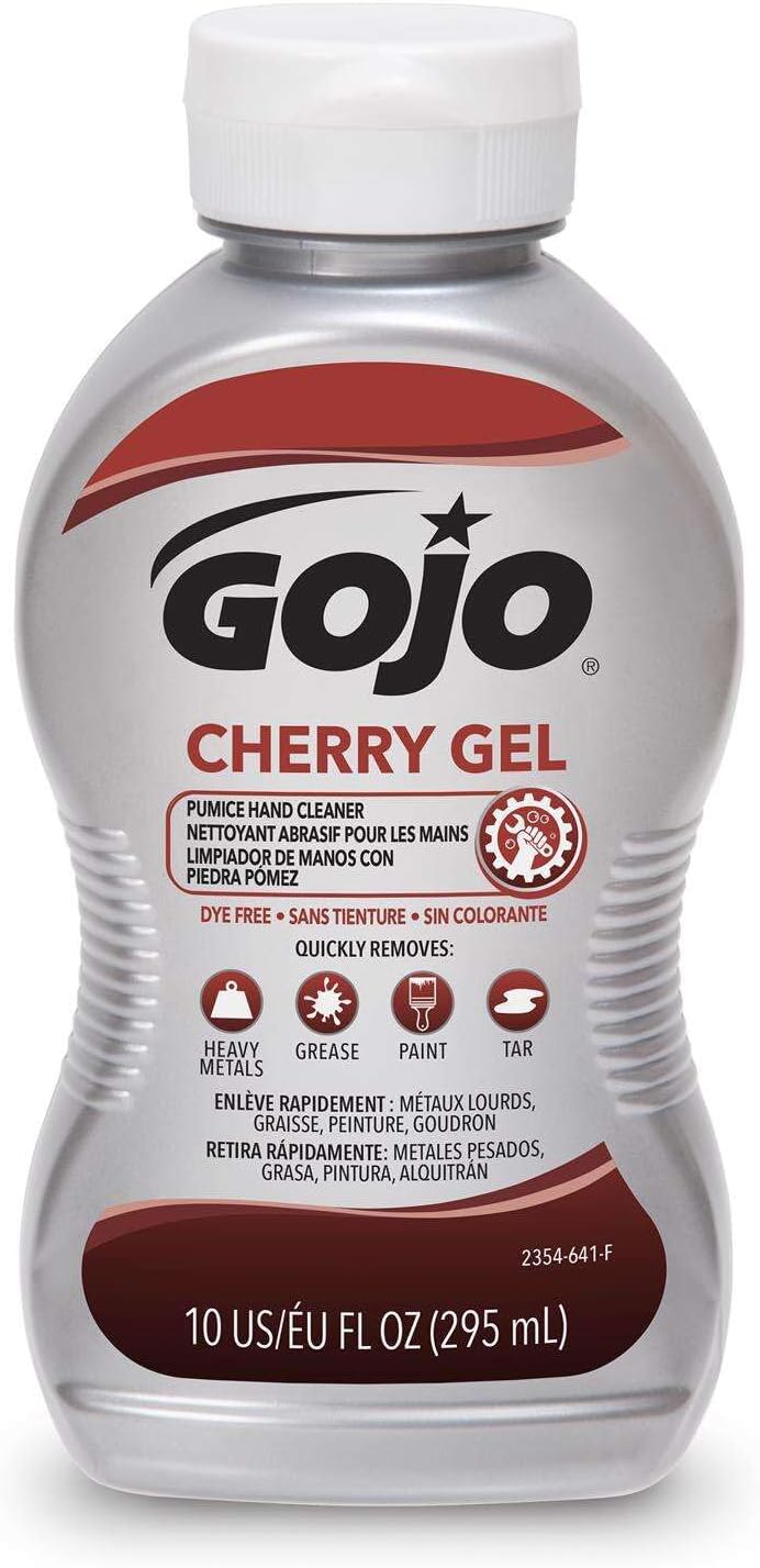 Cherry Gel Pumice Hand Cleaner, Cherry Scent, 10 Oz Bottle