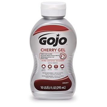 GOJO Cherry Gel Pumice Hand Cleaner, Cherry Scent, 10 Oz Bottle