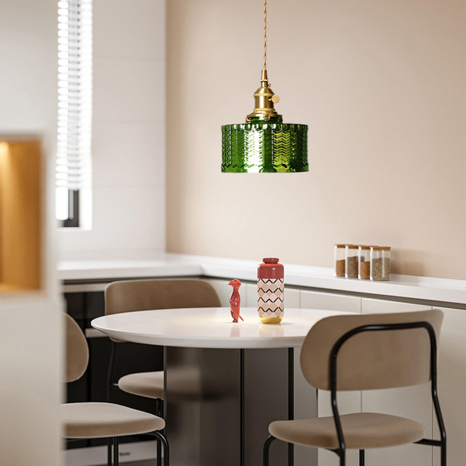 Zhxinashu Modern Chandelier Green, Pendant Light Bedroom Ceiling