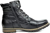 Vista 3 de Bruno Marc Men's Motorcycle Combat Boots Zipper Biker Boot