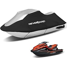 NEVERLAND Trailerable Jet Ski Cover 3 Seats Heavy Duty Waterproof 420D with 2 Air Vent Marine Grade UV Resistant Fits up to 145"