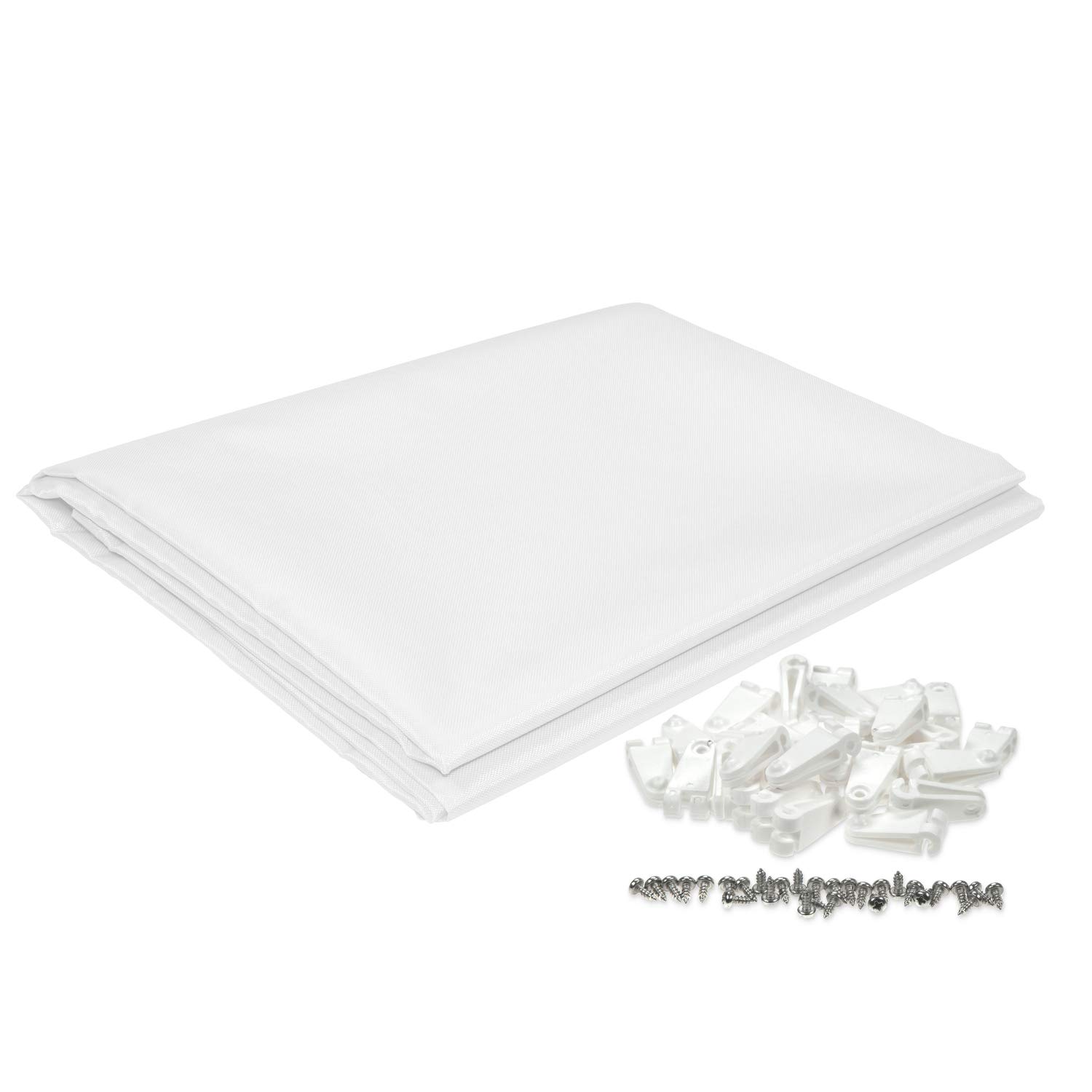 sunprotect 12571 Sonnensegel für Seilspann-Markise, 3,3 x 1,4 m, inkl. Laufhaken, Sonnenschutz für Pergola Wintergarten Terrasse, weiß (1 Set) Auto & Motorrad