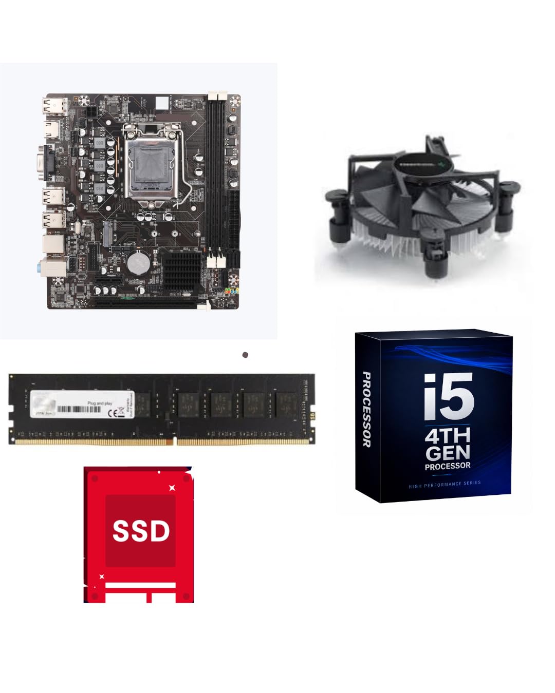 H81 Motherboard Assembled kit with Processor i5 Gen 4th 2.90Ghz to 3.80Ghz+ 8GB DDR3 RAM + 128GB SSD(W11) + CPU Fan (2 Year Replacement Warranty)-picture-11