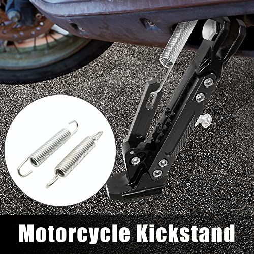 sourcing map 2 Stück Zugfedern Motorrad Seitenständer Metall Motorradständer Federsatz Silber
