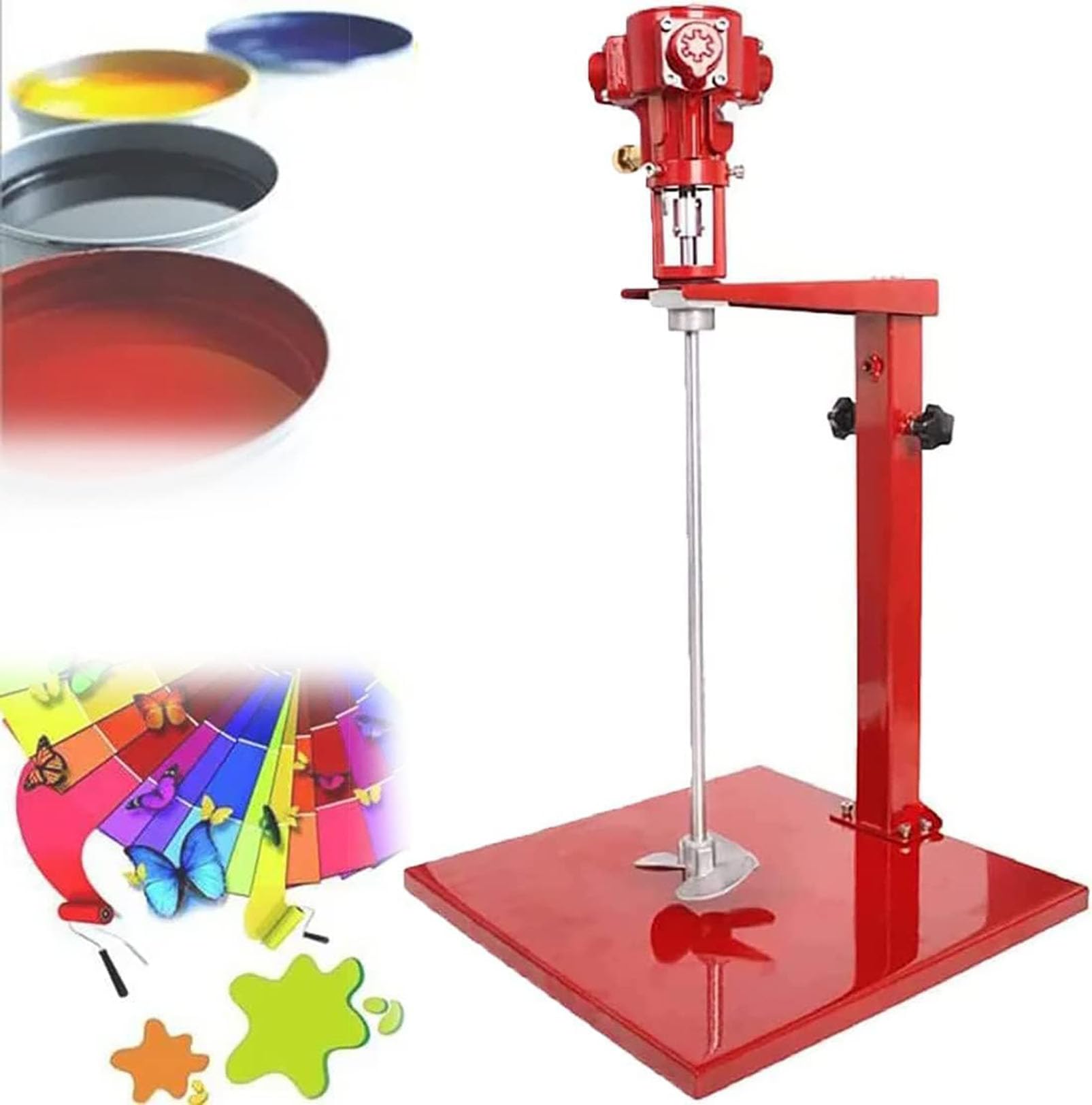 Miscelatore Pneumatico per vernice Agitatore per vernice con Sollevamento Automatico da 5 galloni/20 Litri, Miscelatore Pneumatico con Supporto in Acciaio Inossidabile