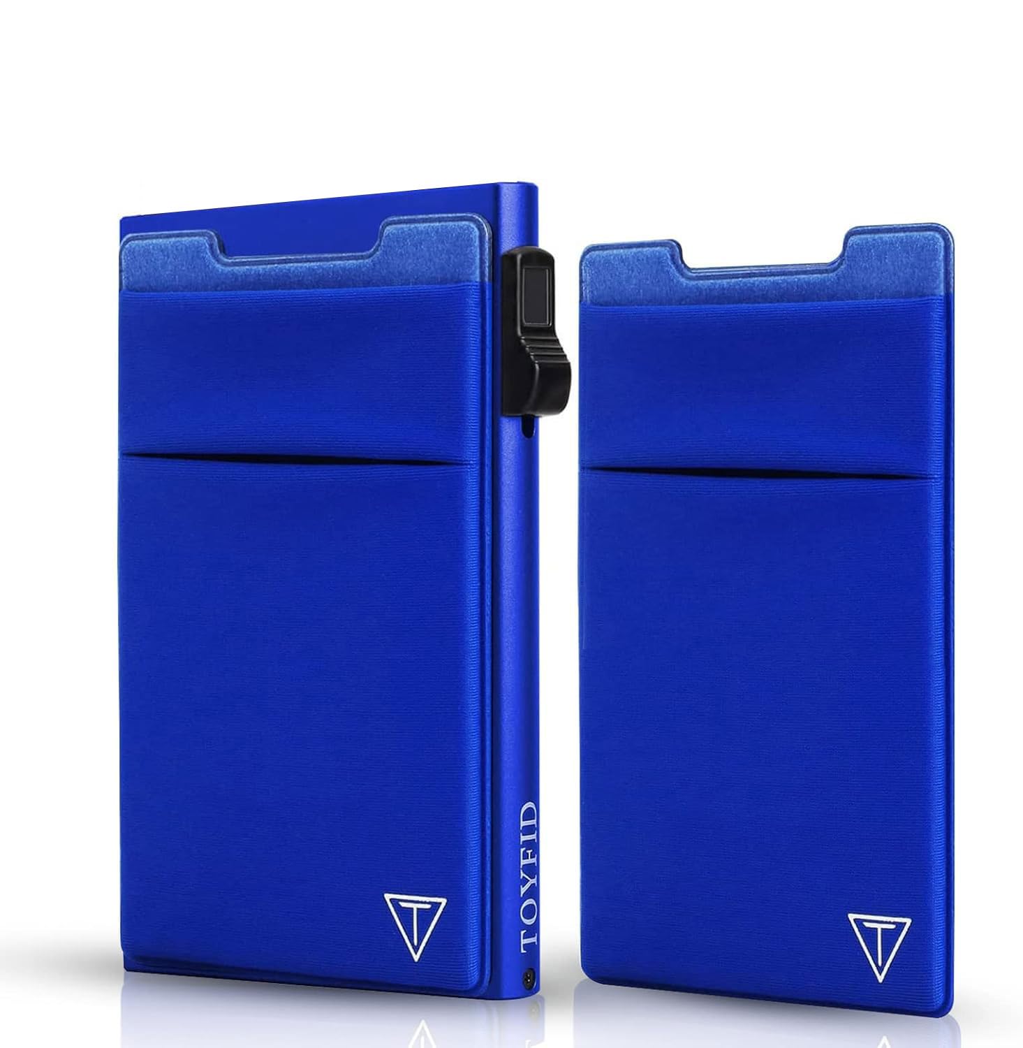 Credit Card Holder Wallet for Mens - Metal Slim Minimalist Cards Holder with Stretch Money Pocket - RFID Blocking&Ultralight Small Wallet