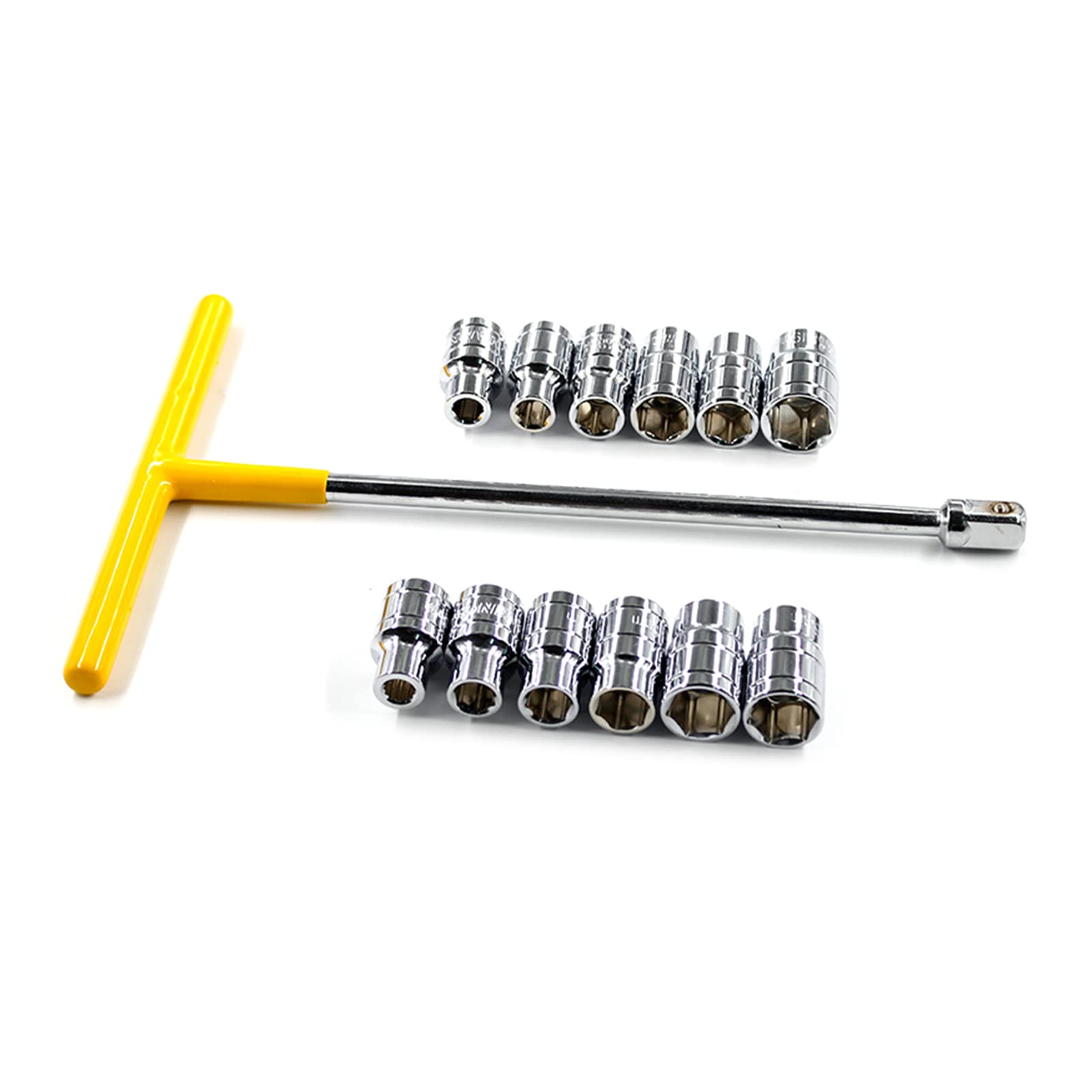 Long-Reach T-Handle Wrench Spanners for Automotive, Motorcycle and General Repairs Tool Corrosion-Resistant Steel Automotive Set