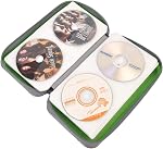 Alavisxf xx CD - C'est une affaire. 96 Capacité Support de disque en plastique dur pour la maison de voiture CD DVD Sorage, Fermeture par fermeture éclair, Serrure à main portable, Manches antidérapantes, Sauveur d'espace, Organisateur de films de musique de jeu, pour Bureau