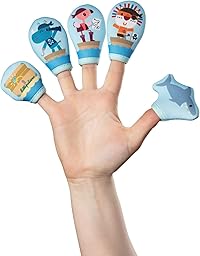 LILLIPUTIENS - Finger Puppets - Pirates - Bath Toy with 5 Neoprene Puppets - Fun and educational, stimulates fine motor skills and children's imagination - From 10 months - 83353