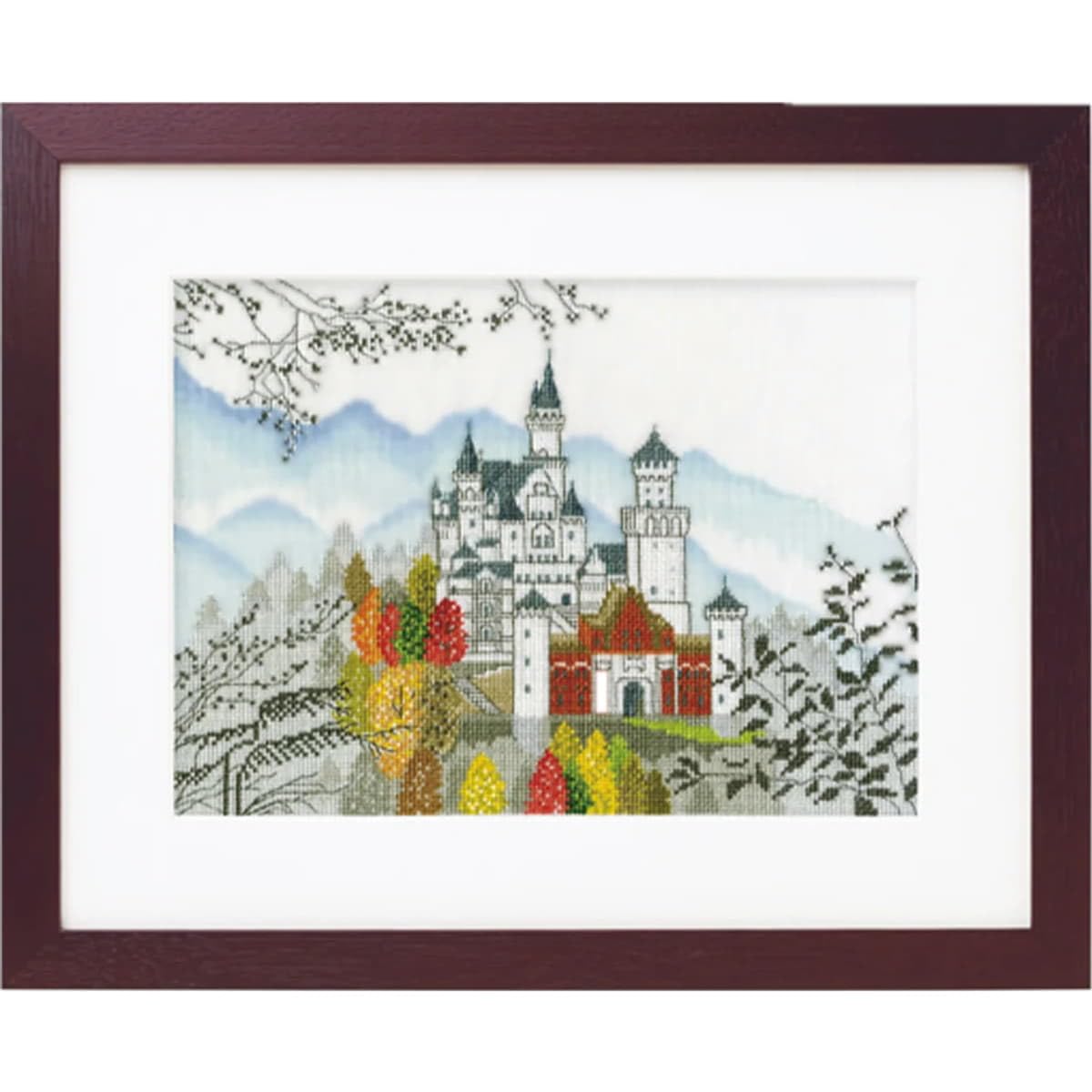 Olympus Zestaw do haftu krzyżykowego "Neuschwanstein", wzór liczenia, 23,4 x 32,5 cm