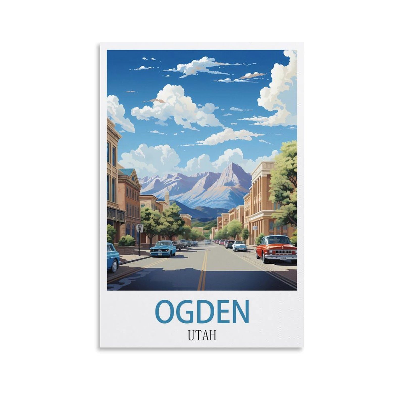 Metal Bar Signs Vintage Travel Tin Signs Metal Poster Wall Decor Office Cafe Bathroom Badroom Ogden Utah Posters 30x30cm
