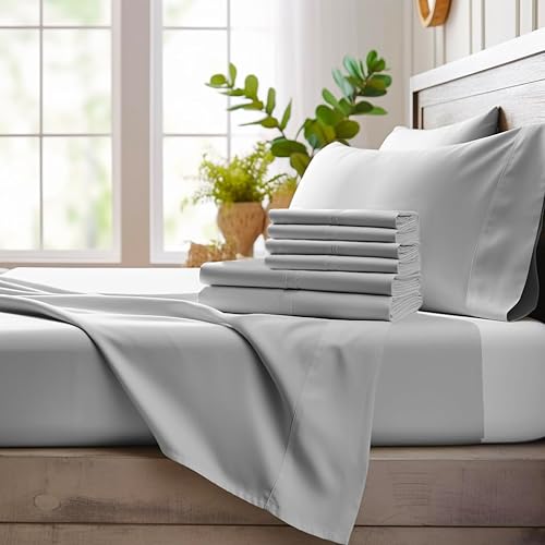 6 Piece King Size Sheets Set - 100% Viscose Made
