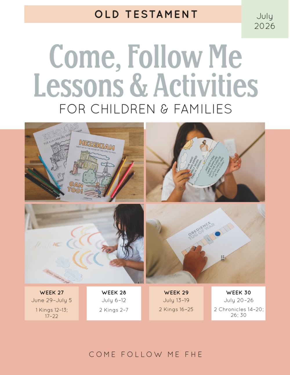 Come, Follow Me Lessons & Activities for Children & Families: Old Testament: July 2026