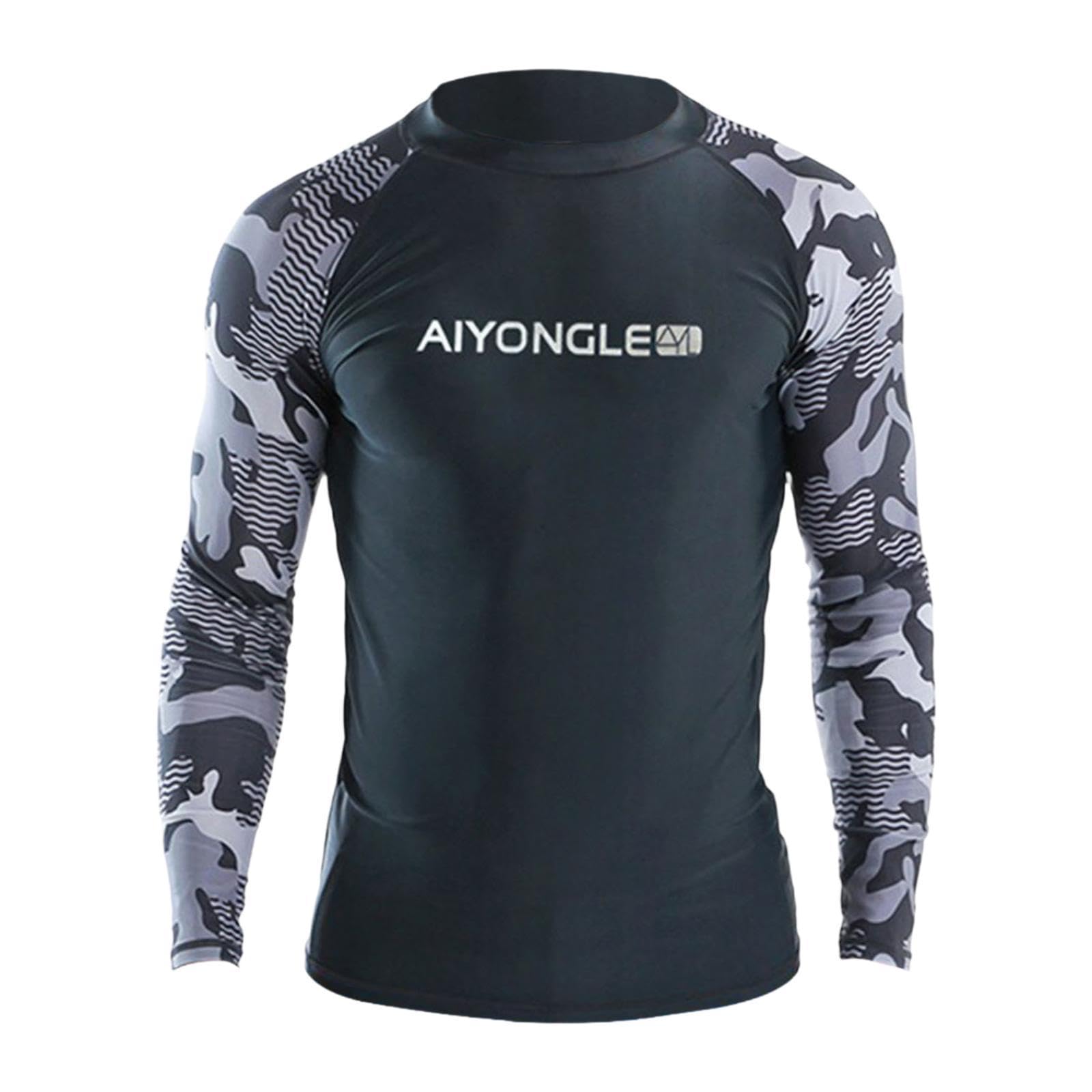 CALANDIS™ Mens Swim Shirt Long Sleeve Swimwear Beach Shirt for Surf Sailing Snorkeling L | Swimwear | Mens Clothing-image-40