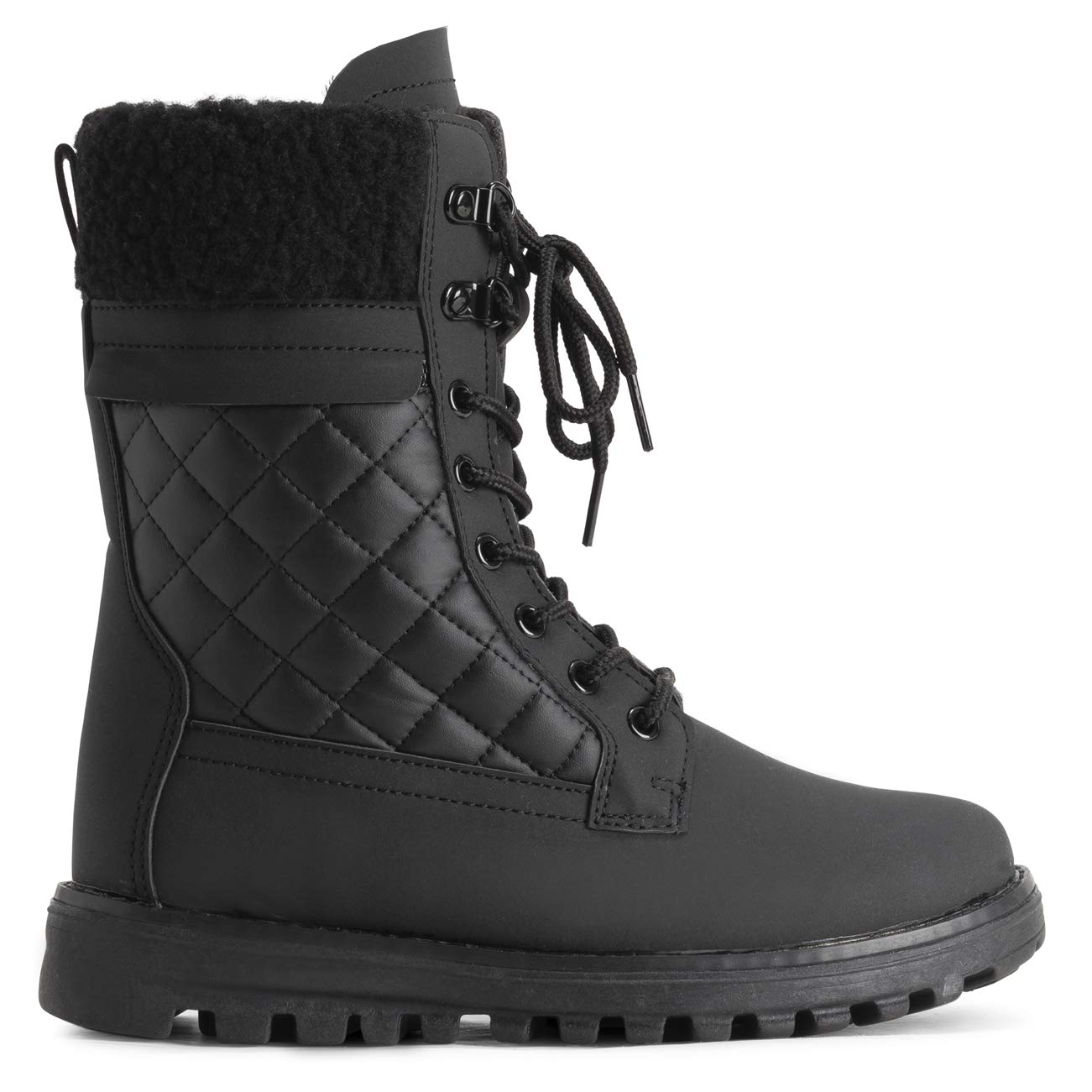 Polar Damen Schneestiefel – Mit Memory Foam, Außentasche & Innenreißverschluss – Wasserdicht, Warm & Rutschfest – Robuste Gummisohle mit Tiefem Profil