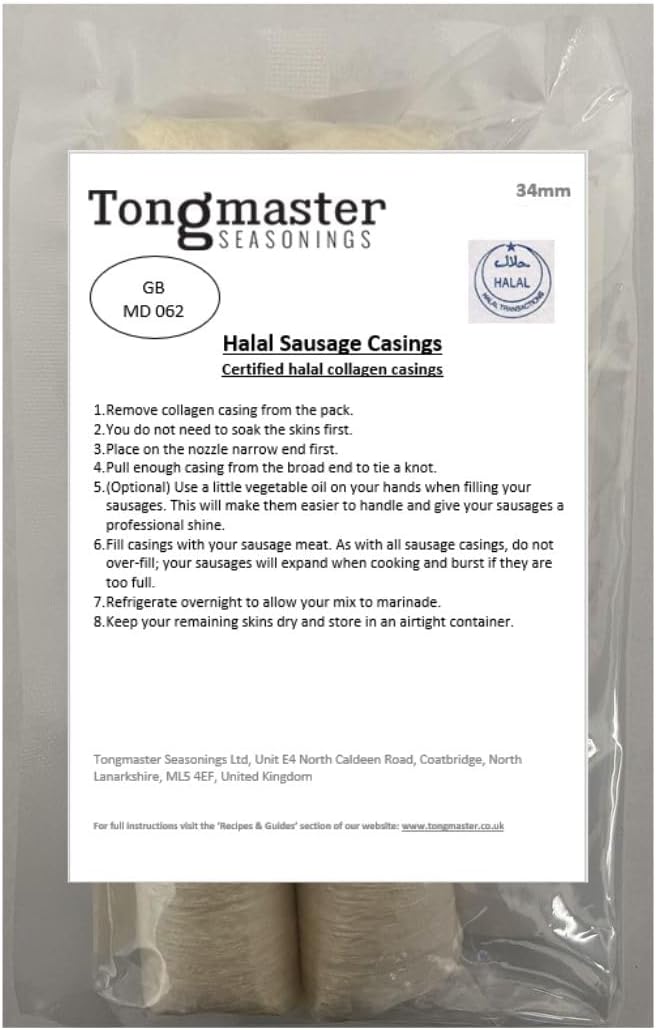 2 x 34mm Halal Collagen Sausage Casings