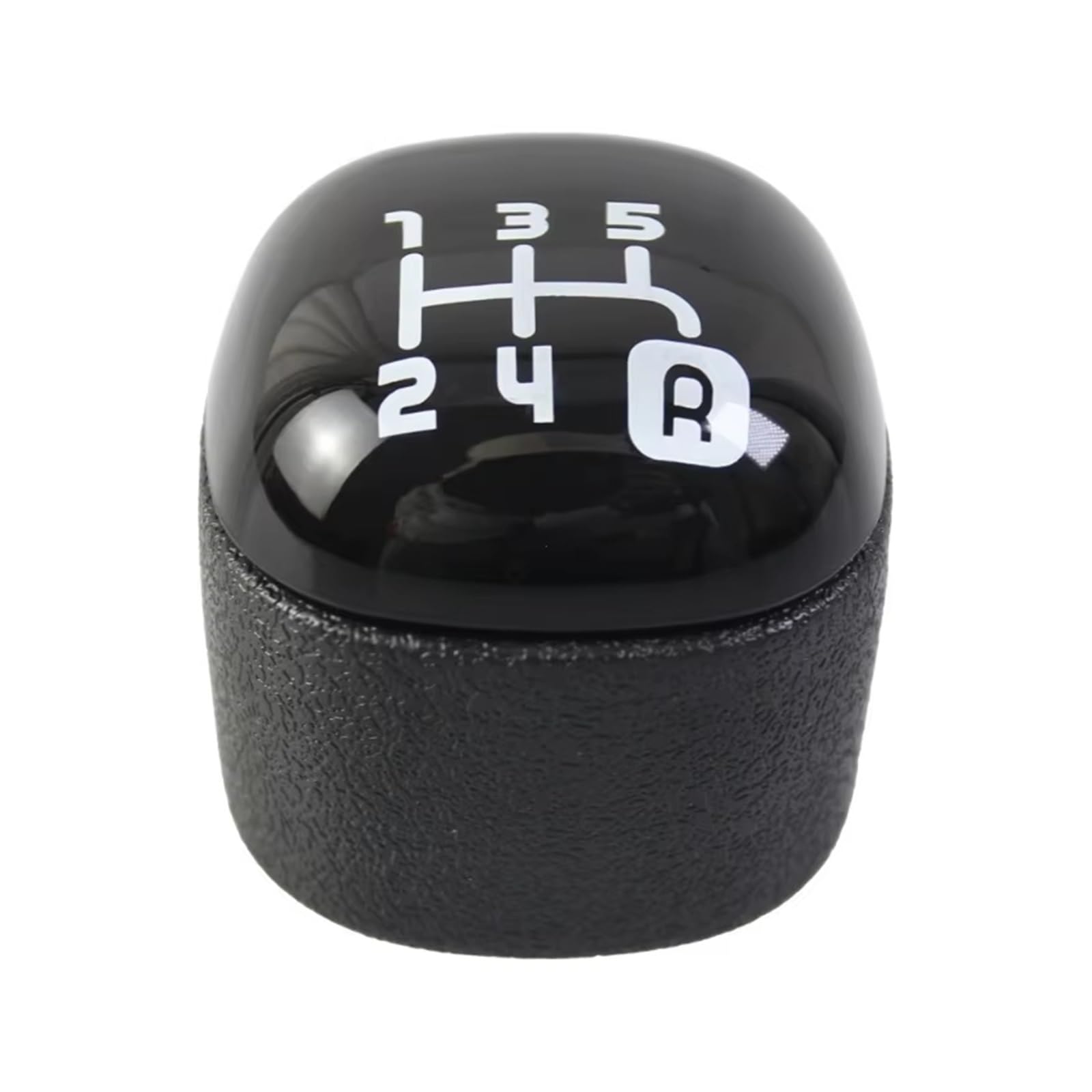Qwqaab Gear Shift Knob Manual Gear Knob Manual 5 Speed Pu Black For Fiat For Panda 2012-2020 46315999 48Yt7180(Gear Shift Knob)
