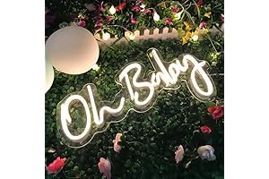 Oh Baby Sign LED Lights for Backdrop Decor Lights Dimmable Personalized Backdrop Lighting