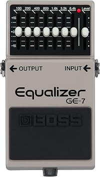 BOSS GE-7 Equalizer | Compact Graphic Equalizer Pedal | Tailored for Guitarists | 7 Bands of EQ Sliders | Guitar-Optimized Frequencies | 15dB Boost/Cut Per Band | Level Slider for Volume Adjustments