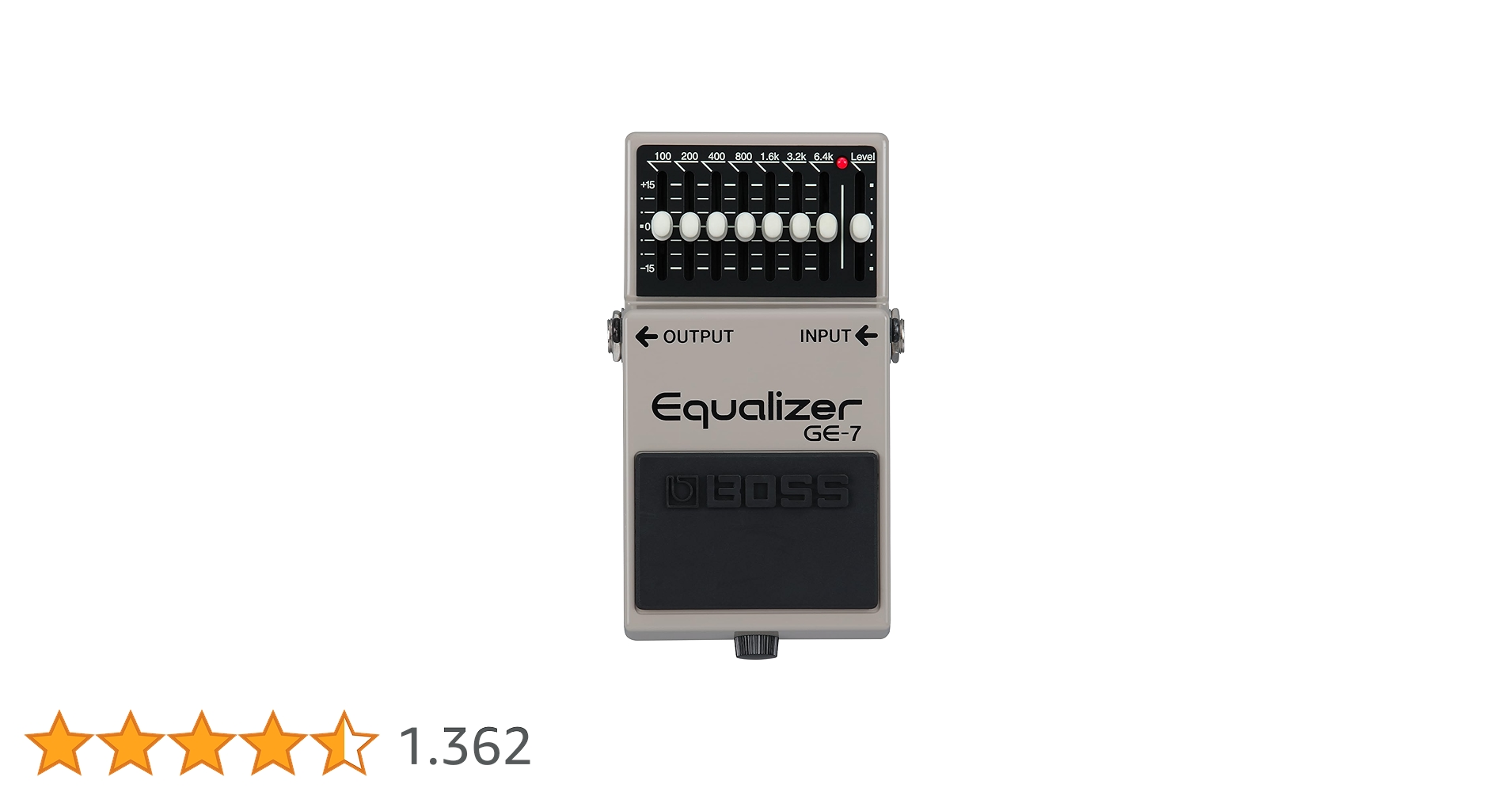 ギター BOSS GE-7 Equalizer BOSS GE-7 7-Band EQ-Pedal, kompaktes EQ-Pedal mit sieben