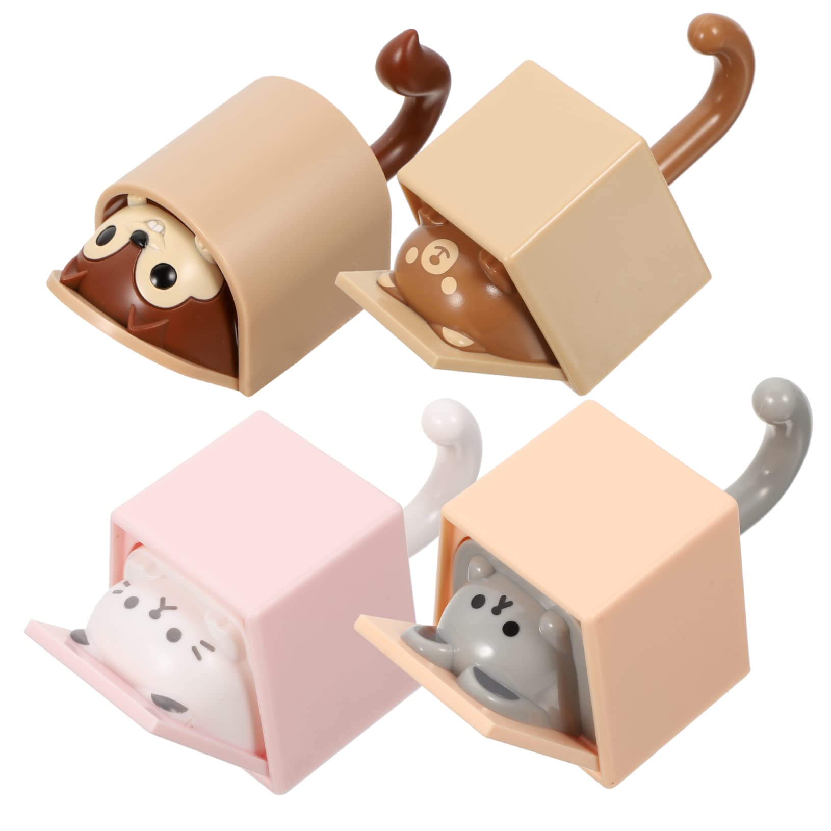 STOBAZA 8piezas Ganchos De Pared Adheribles De Animales Divertidos Percheros Decorativos Para Ropa y Llaves Para Entradas y Habitaciones Infantiles