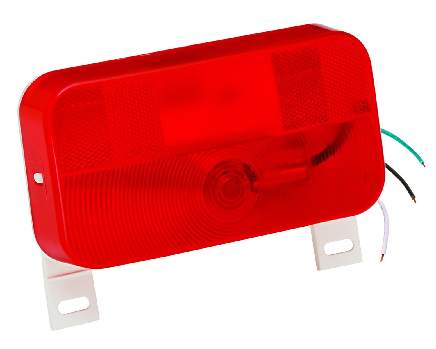 Bragman 92 Series Surface Mount Taillight (Red with License Bracket with White Base)