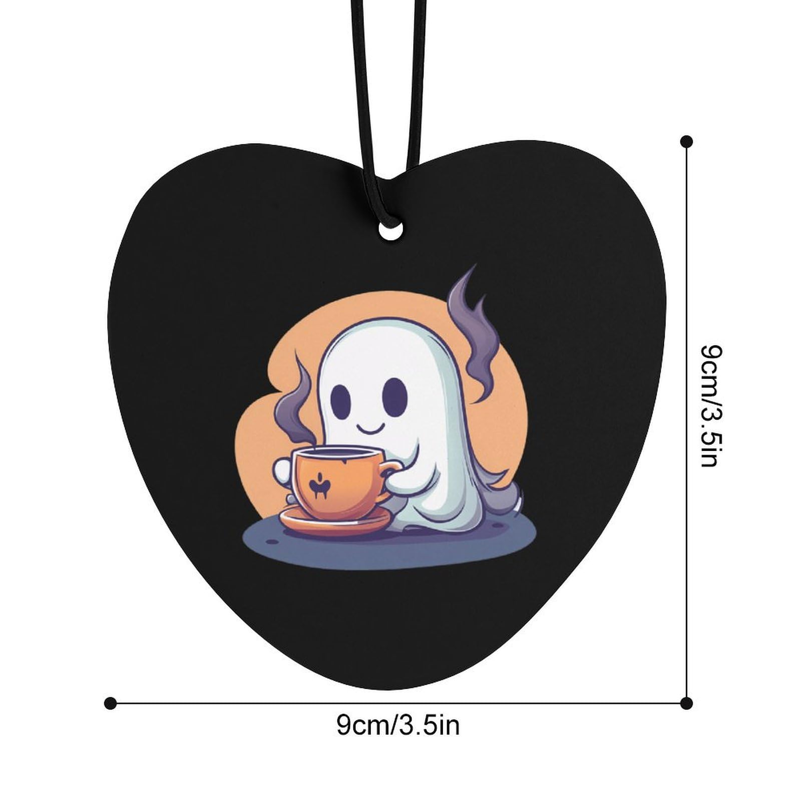 Halloween Ghost Coffee Car Air Freshener Hanging Aromatherapy Tablets for Car Accessories Love form