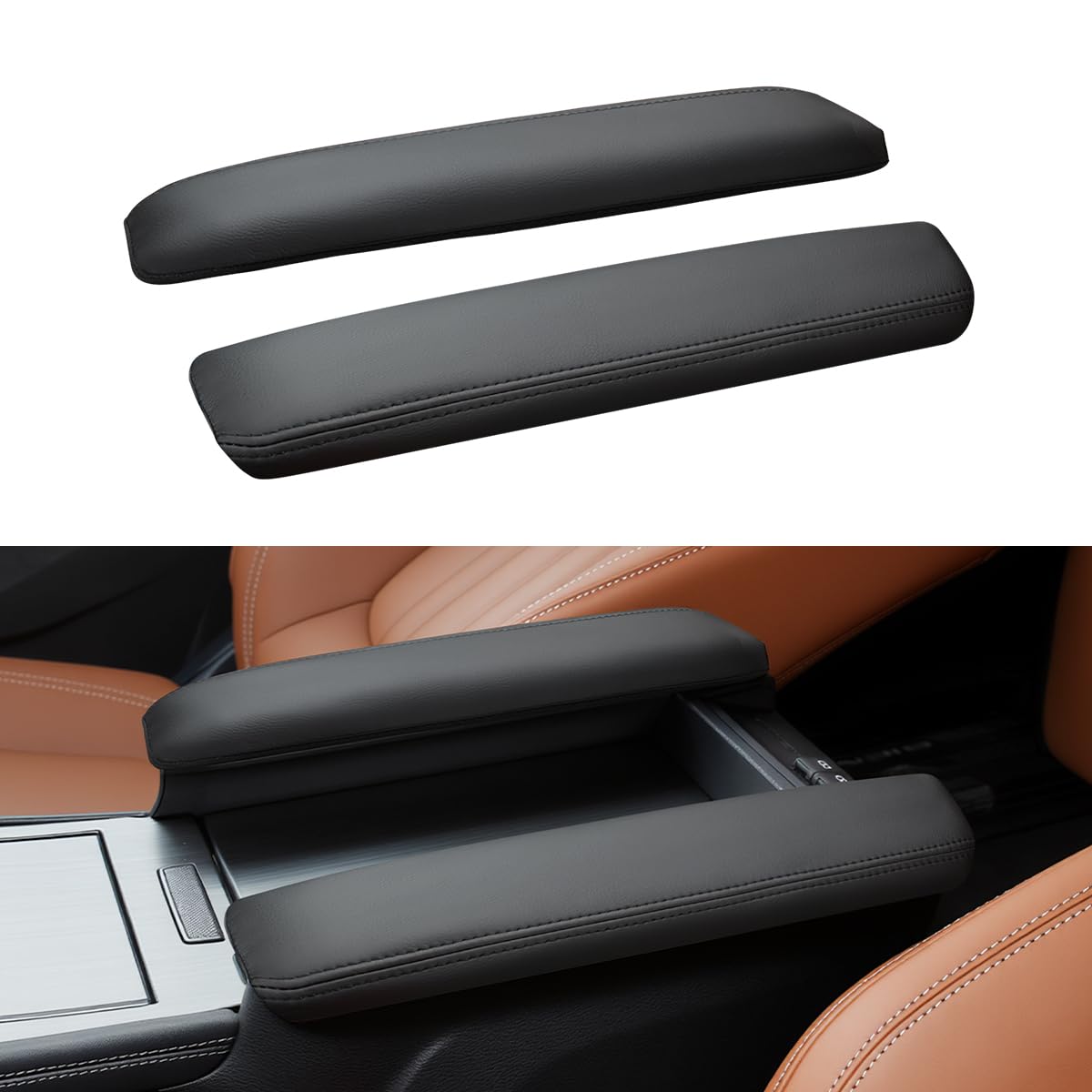 INTGET Center Console Cover for 2021-2025 2026 Toyota Sienna Accessories Leather Middle Armrest Cover Interior Console Lid Protector for Toyota Sienna 2026 Accessories