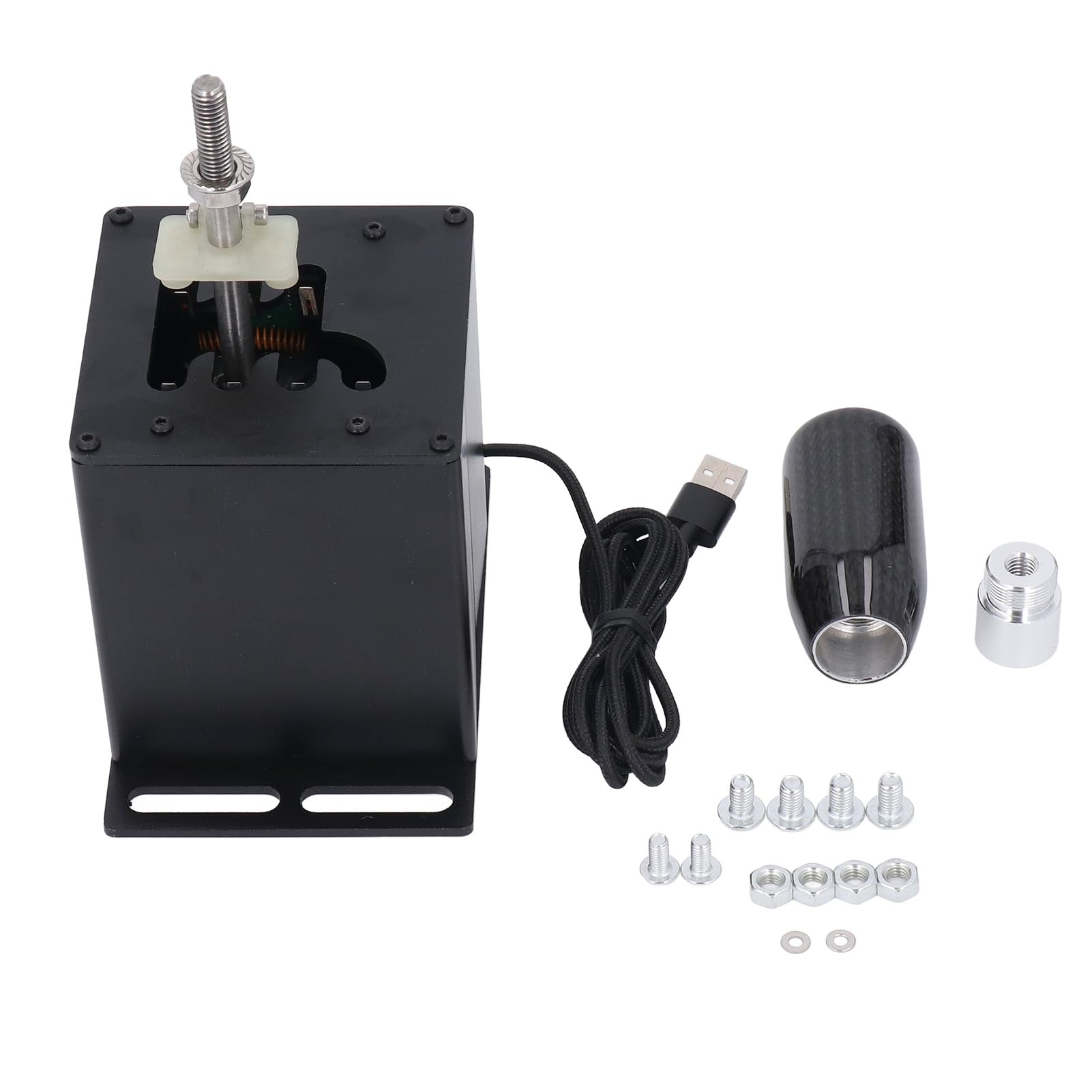 Asixxsix Cambio Simulatore Gioco di Corse, Kit Cambio 6+R H, Simulatore Cambio USB Gioco di Corse per PC, Compatibile con G27, G29 e T300, Volante Gearshift per PC Windows