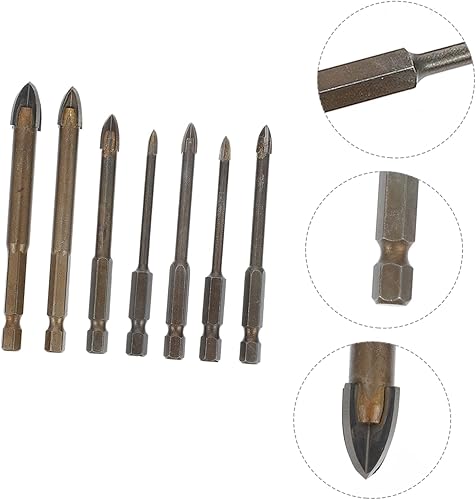 Miniatura 5 de DOITOOL Conjuntos de brocas Suministros de perforación de metal Taladros triangulares para ladrillo de baldosas Hormigón Vidrio Cerámica Madera