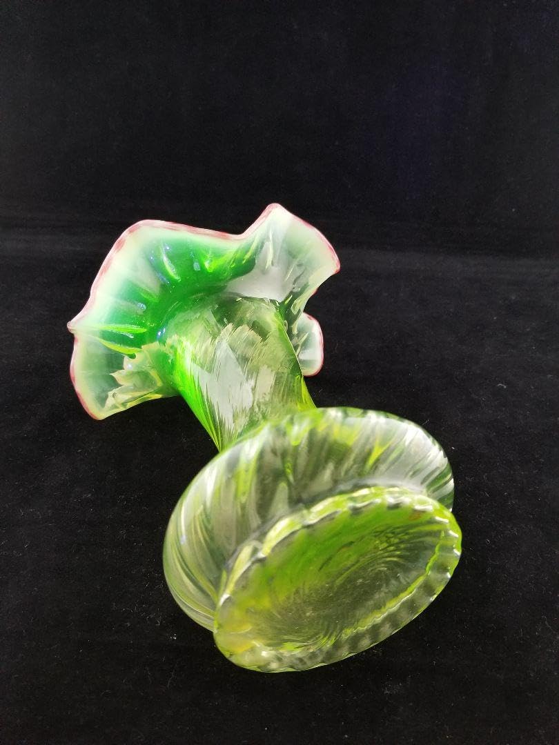 アンティーク◆ビクトリアン◆ヴァセリンガラス花瓶 アンティーク◇ビクトリアン◇ヴァセリンガラス花瓶 【公式通販】