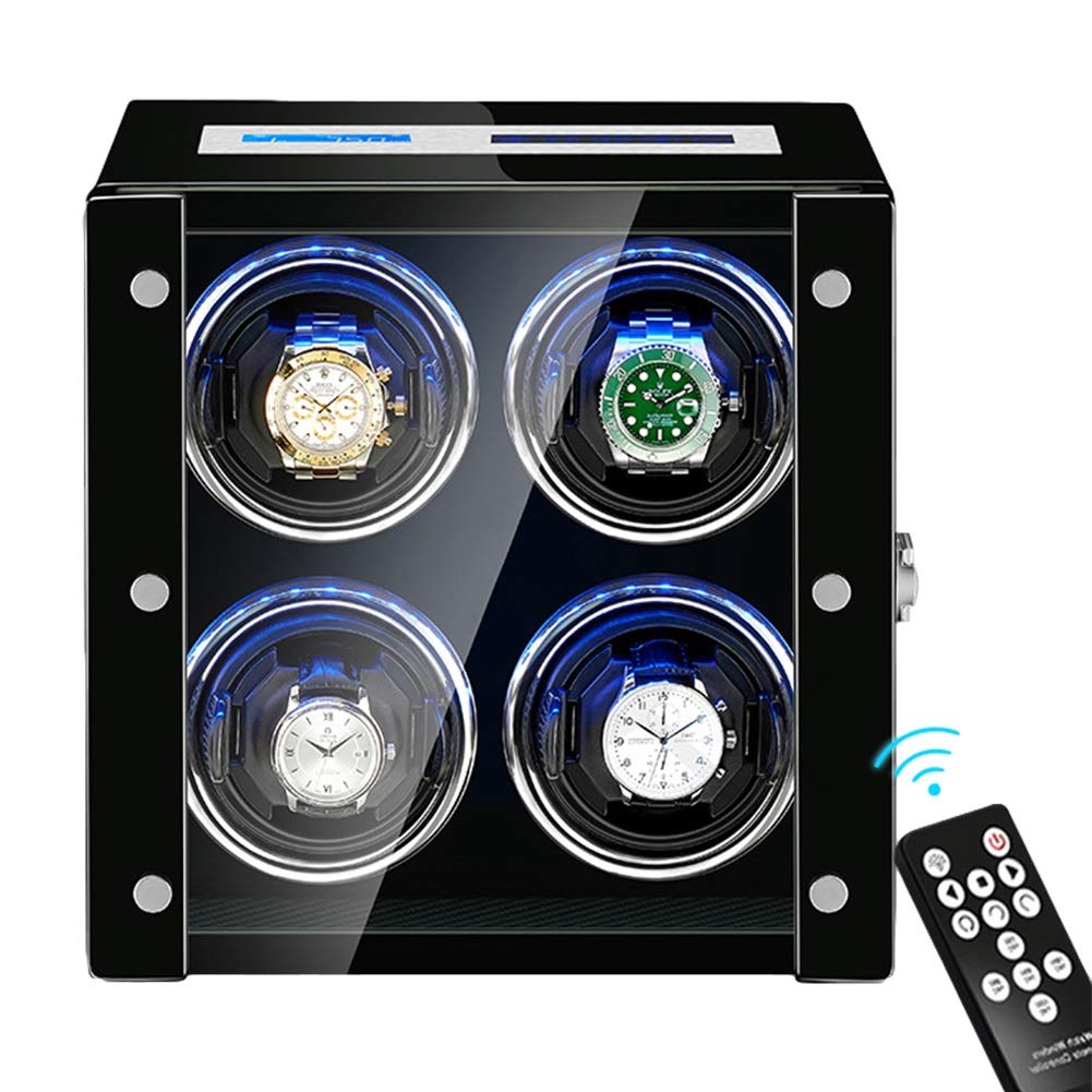CGCSYZ Watch Winder for Automatic Watches LED Backlight Remote Control LCD Touch Screen Adjustable Watch Pillows Silent Motor