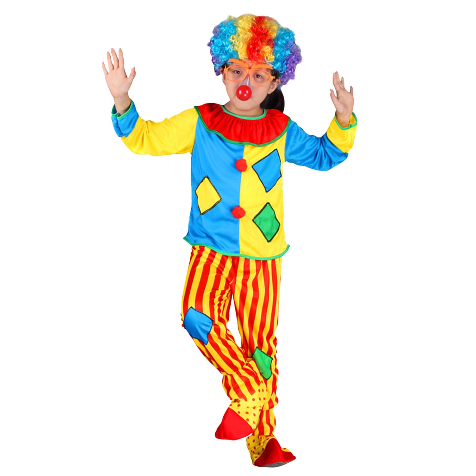 Generisch Costume d'été pour enfants pour spectacles sur scène, fêtes théâtrales, Halloween, carnaval, cirque - Chapeau inclus - Pour garçons et filles
