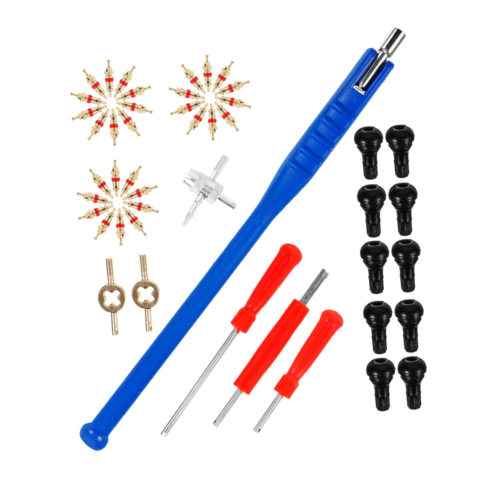 SOLUSTRE 5ensembles Outil De Démontage De Valve De Pneu Kit De Réparation De Pneus Extracteur De Tige De Valve Pour Voitures Et