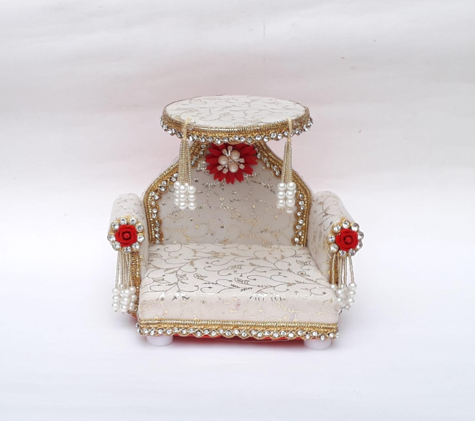 R D Handicraft Wooden Thakur ji singhasan, laddu Gopal ji singhasan usable 0 to 3 no-image-13