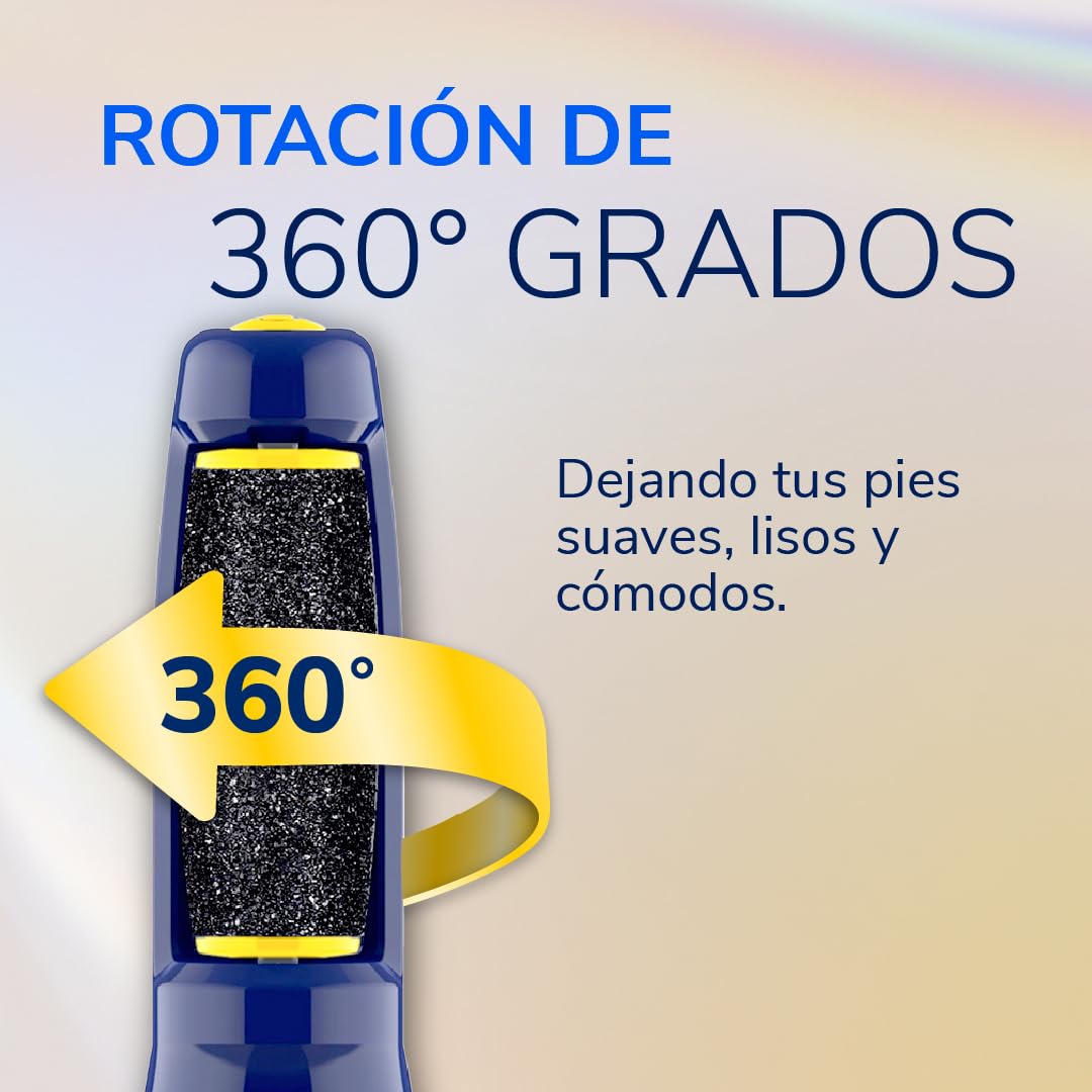 Lima eléctrica para pedicura de Dr. Scholl's: exfolia y elimina durezas y callos al instante. Suaviza los pies en segundos. Pule con suavidad. Ideal para viajes. Incluye pilas AAA