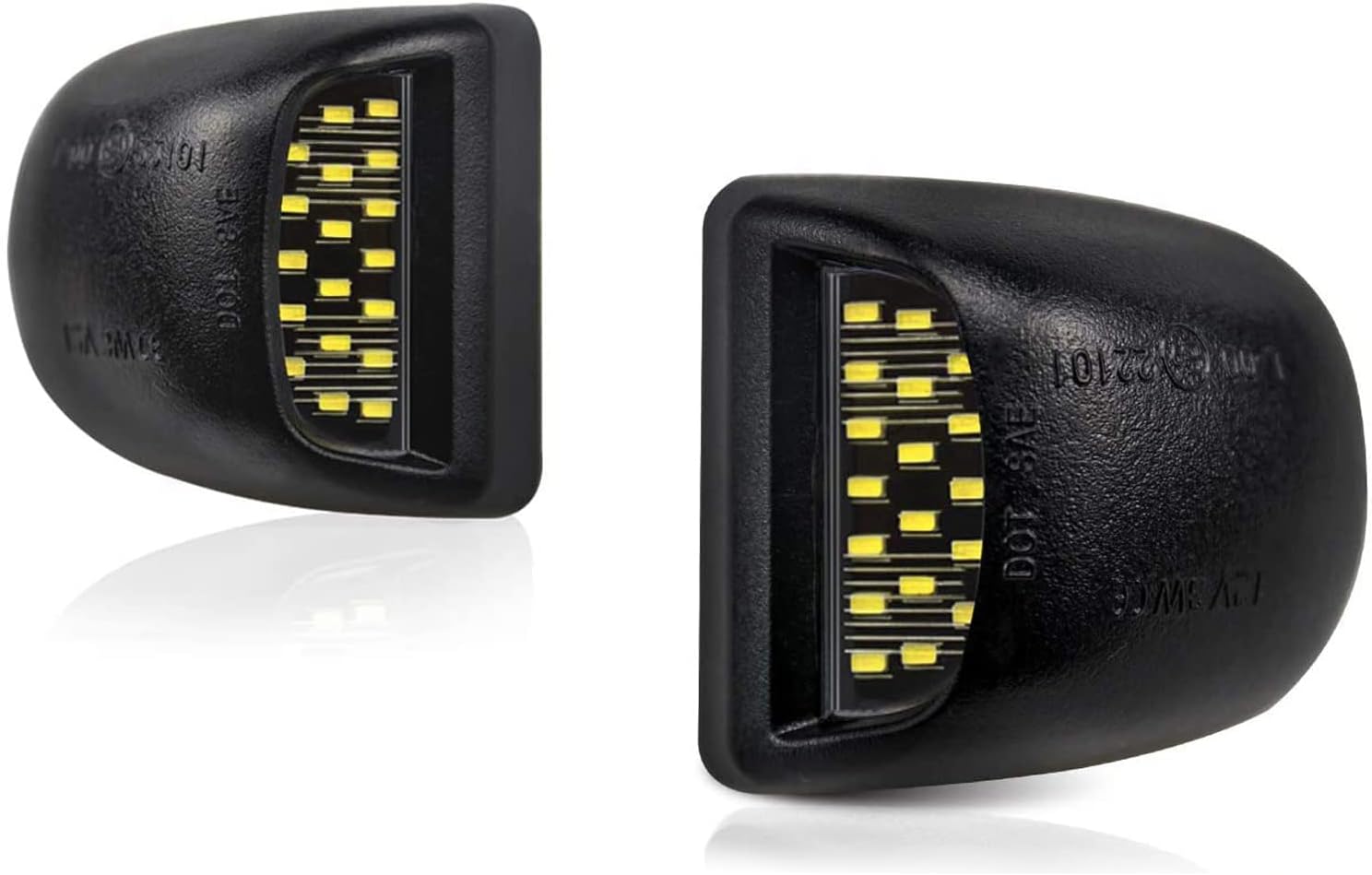LivTee LED License Plate Lights, Lighting Car Accessories Fit for Cadillac Escalade Chevy Silverado 1500 2500 3500 Suburban Tahoe GMC Sierra 1500 2500 3500 Yukon XL, Xenon White (2 Pieces)
