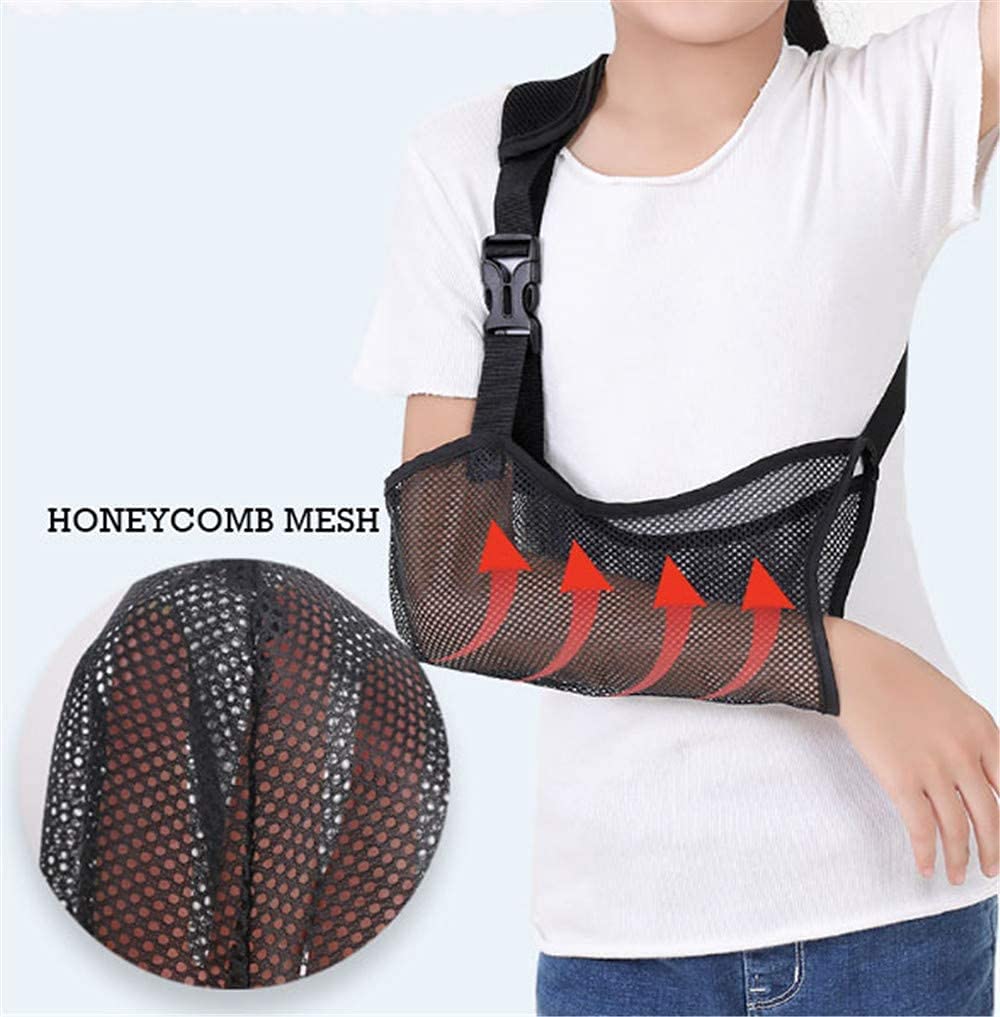 Cabestrillo de brazo para lesiones de hombro Eslingas de brazo para soporte de brazo de muñeca rota Inmovilizador de hombro de soporte de brazo de niño transpirable con correa ajustable para